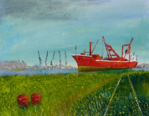 Barry Docks. An oil painting I did a few years ago.